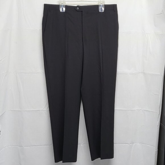 Corneliani Mens Dress Pants 38 X 30 Elite Slim Wool Extra Fine Black Italy Made - Picture 1 of 16